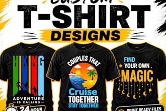 create custom t shirt typography and merchandise designs
