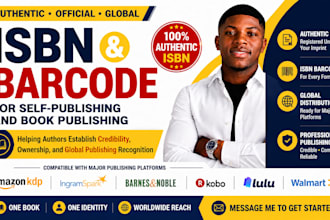 assign isbn registration and barcodes for your self published book