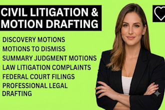 draft a legal motion for your lawsuit