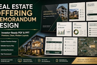 design real estate offering memorandum brochure, offering memorandum brochure om