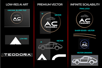 manually vector trace, redraw and fix your ai logo for print