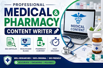 write professional medical, pharmacy, and healthcare articles