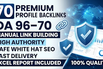 do 70 high da manual link building profile backlinks