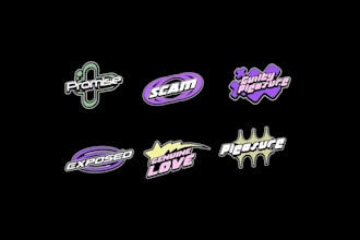 design 3d chrome y2k logo for your business