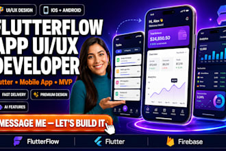 design flutterflow app ui ux flutter mobile app developer no code app bubble io