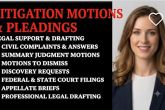 draft legal motions and pleadings for litigation