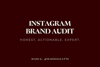audit your instagram and give you a full brand critique