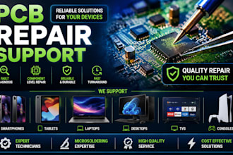 do pcb repair support, smartphones,  tablets, laptops, desktops, tvs, consoles