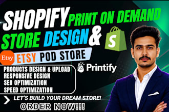 setup printful, printify print on demand store shopify pod store, etsy pod store