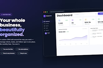build you a custom CRM to manage your clients leads and follow ups