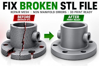 fix broken stl file for 3d printing, repair mesh non manifold errors in  blender