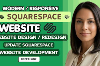 develop squarespace website, design or redesign squarespace website