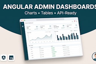 build a responsive admin dashboard in angular with charts and tables