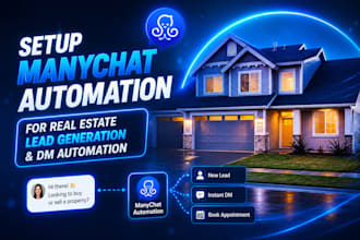 setup manychat automation for real estate lead generation and dm automation