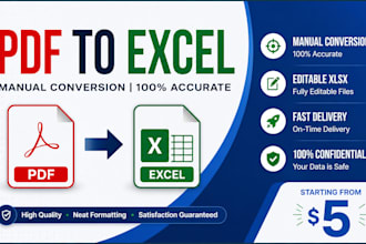 convert PDF to editable excel manually