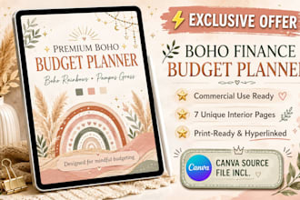design premium boho budget planner