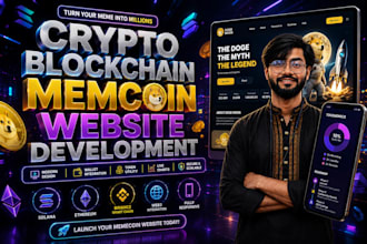 build crypto meme coin token, web3, blockchain website