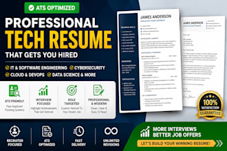 ats tech resume for IT, software engineer, cybersecurity and engineering roles