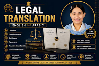 translate legal documents between arabic and english