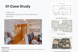 2d floor plans and 3d autocad architectural models