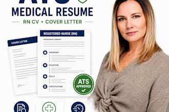 write ats medical resume, rn nursing CV, cover letter editing, rewrite