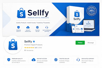 design and set up a high converting sellfy store