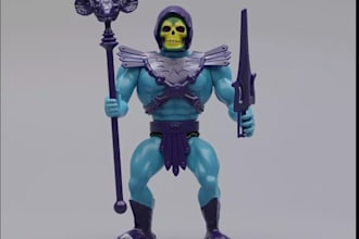 sculpt 3d action figure, articulated action figure, and 3d character model for p