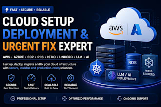 setup install AWS azure ec2 rds setup istio linkerd llm deployment ai urgent fix