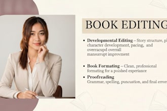 book editing, amazon kdp book proofreading, grammar check memoir line editor