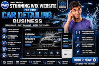 build a wix website for your car detailing business