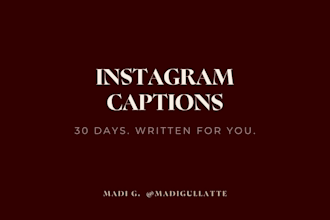 write your instagram captions
