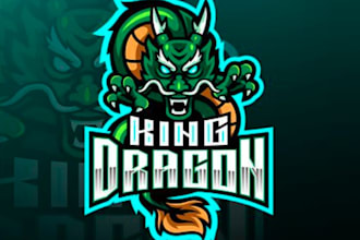 make wonderful hydra dragon mascot logo design with 1 day delivery