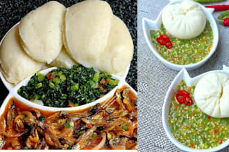 cook a professional food like rice beans semo and iyon