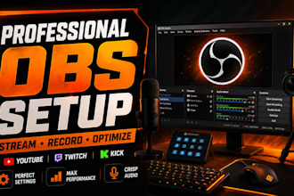 setup and configure obs studio for live streaming recording