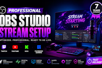 proffessionally configure obs studio for quality livestreaming and recording