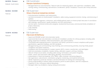professional ats friendly resume CV for engineering and construction jobs
