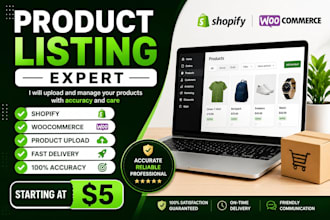 manage and upload products to your ecommerce srore