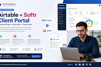 setup airtable softr website client portal database design and automation
