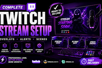 design premium stream overlays for youtube , twitch and whatnot livestream