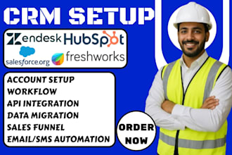 set up zendesk freshworks hubspot salesforce CRM and customer support automation