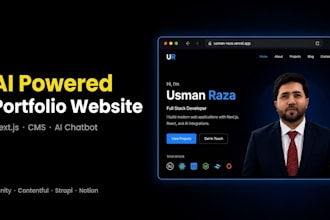 build a nextjs portfolio with cms and ai chatbot