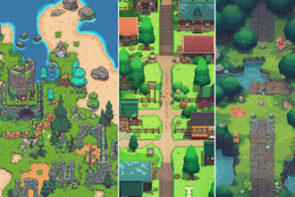 create pixel tileset tilemap 2d game art rpg maker pixel art tileset