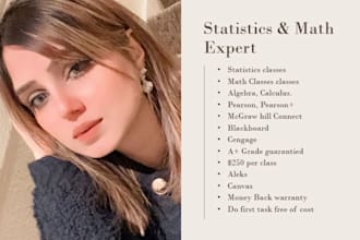 provide expert statistics and mathematics tutoring