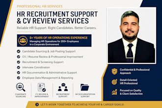 provide professional HR recruitment support and candidate sourcing services