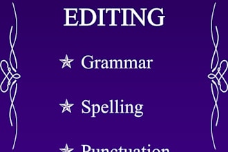 proofread and correct grammar, spelling, and punctuation