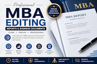 edit MBA reports, business plans and professional documents