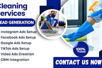 cleaning leads, cleaning facebook ads, cleaning google ads, cleaning video ads