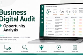 audit any business digital presence and marketing
