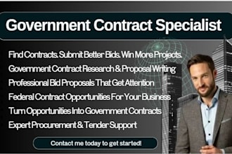 research government contracts and write winning bid proposals