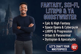 be ghostwriter for fantasy, sci fi, ya, litrpg, progression, isekai novel